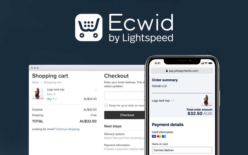 Pin Payments Partners with Global Ecommerce Platform Ecwid by Lightspeed