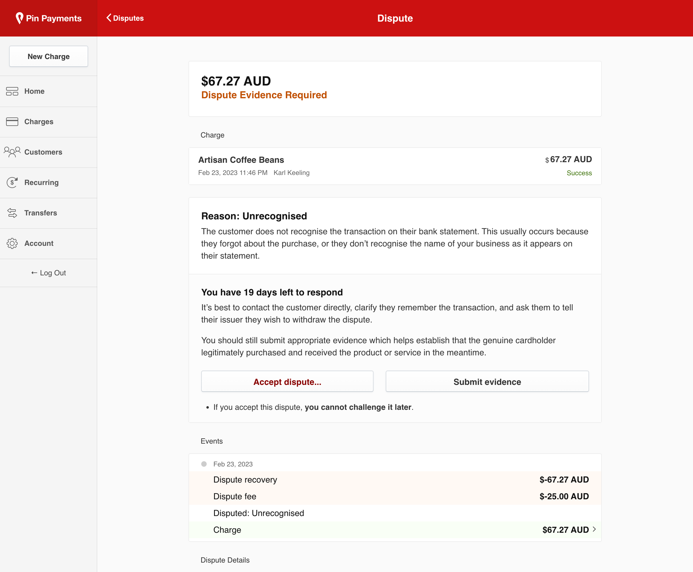 Disputes Online Payment Guides Pin Payments
